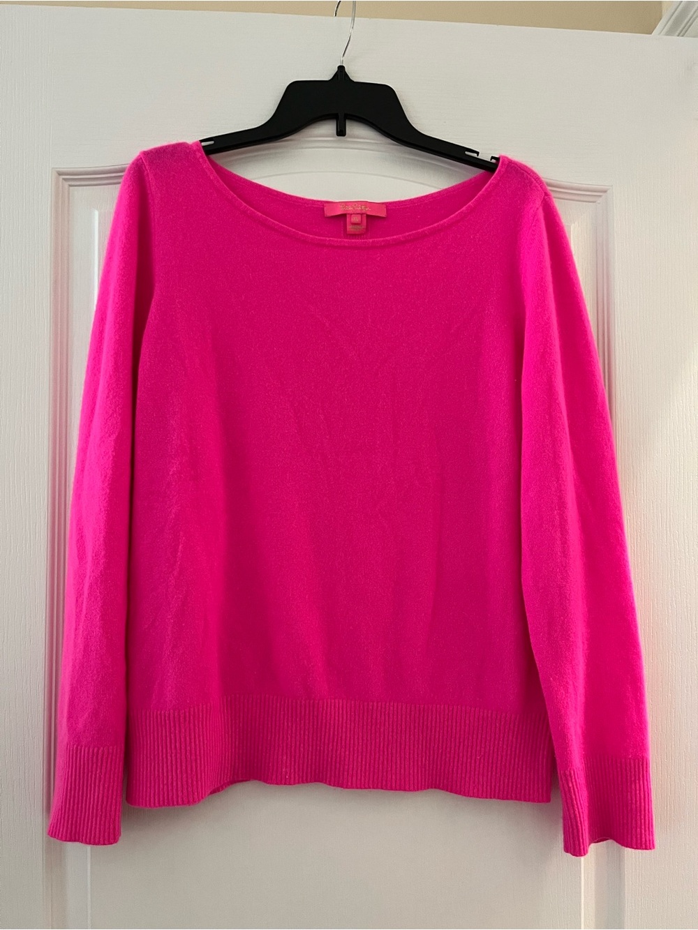 Lilly Pulitzer 100% Cashmere Hot Pink Crewneck Sweater